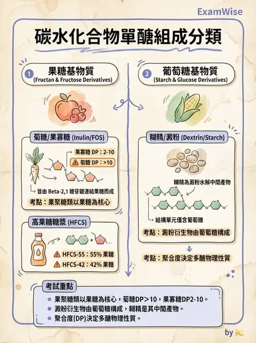 營養 - 醣類結構與膳食纖維 - AI 圖文解析預覽