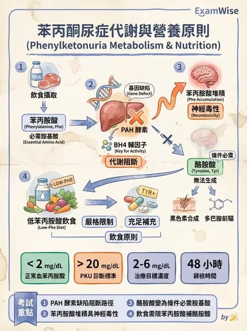 營養 - 胺基酸分類、功能與代謝 - AI 圖文解析預覽