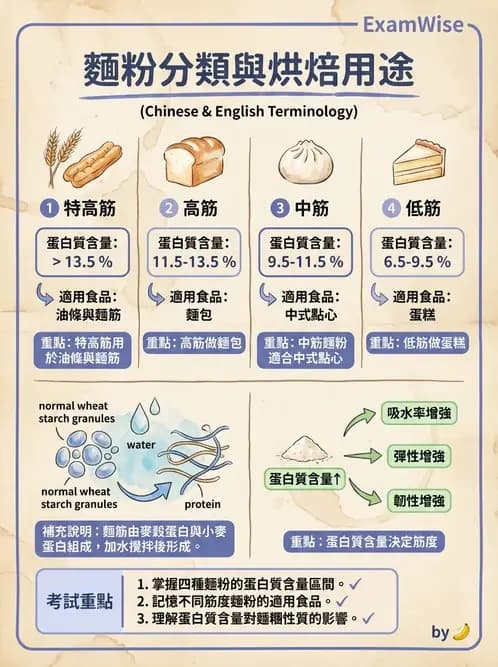 營養 - 穀類、澱粉與麵粉製備原理 - AI 圖文解析預覽
