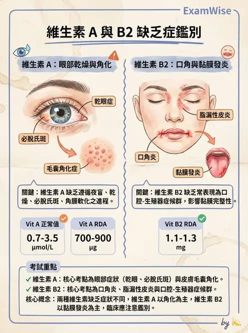 營養 - 生化指標與營養缺乏 - AI 圖文解析預覽