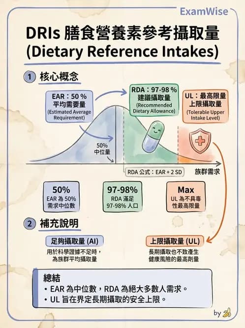 營養 - DRIs與飲食指南 - AI 圖文解析預覽
