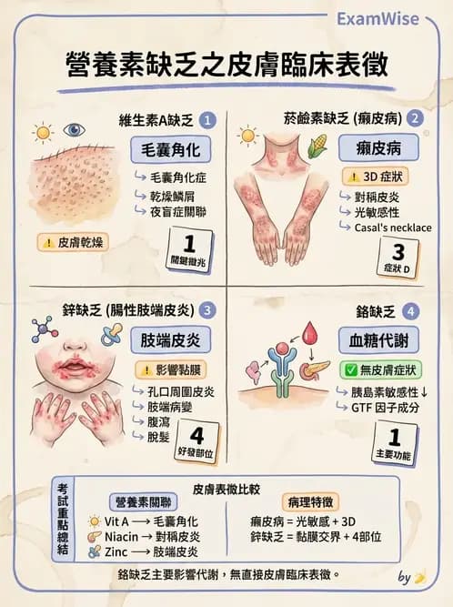 營養 - 生化指標與營養缺乏 - AI 圖文解析預覽