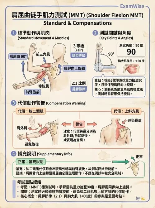 物治 - 上肢徒手肌力測試 - AI 圖文解析預覽