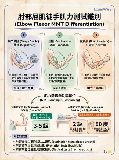 物治 - 上肢徒手肌力測試 - AI 圖文解析預覽