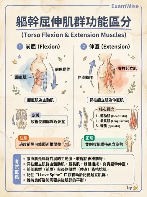 物治 - 軀幹與下肢肌肉解剖 - AI 圖文解析預覽