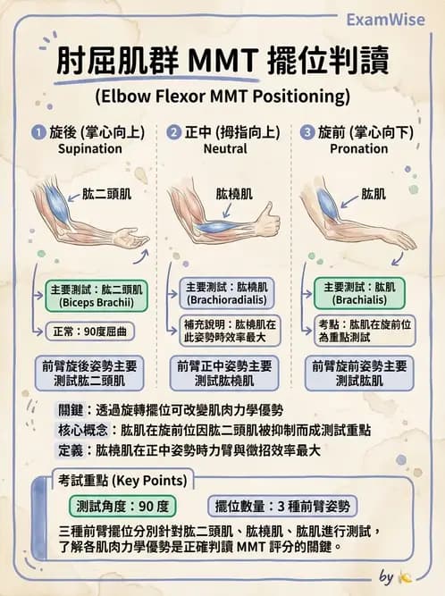 物治 - 上肢徒手肌力測試 - AI 圖文解析預覽