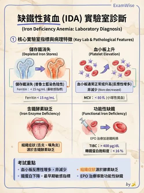 醫檢師 - 貧血診斷與營養缺乏性貧血 - AI 圖文解析預覽