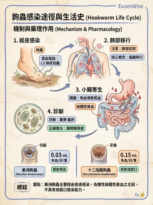 醫檢師 - 寄生蟲檢查-蠕蟲類 - AI 圖文解析預覽