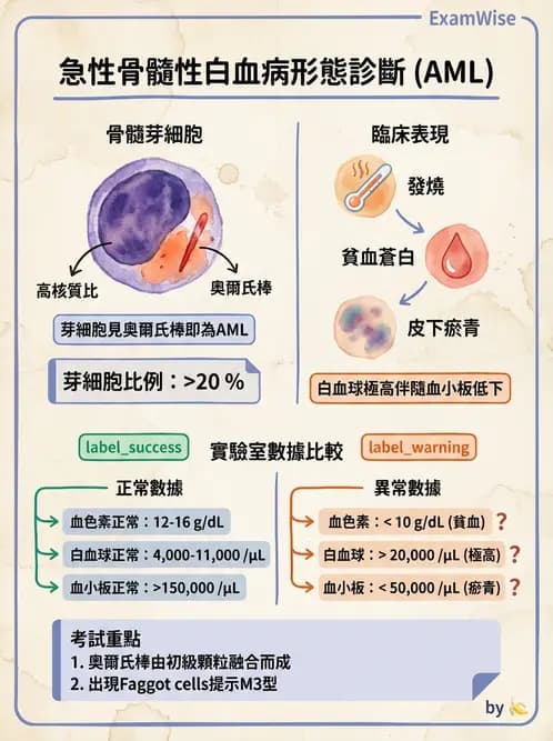 醫檢師 - 急性白血病 - AI 圖文解析預覽