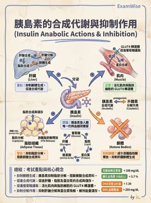 醫檢師 - 醣類代謝與糖尿病 - AI 圖文解析預覽