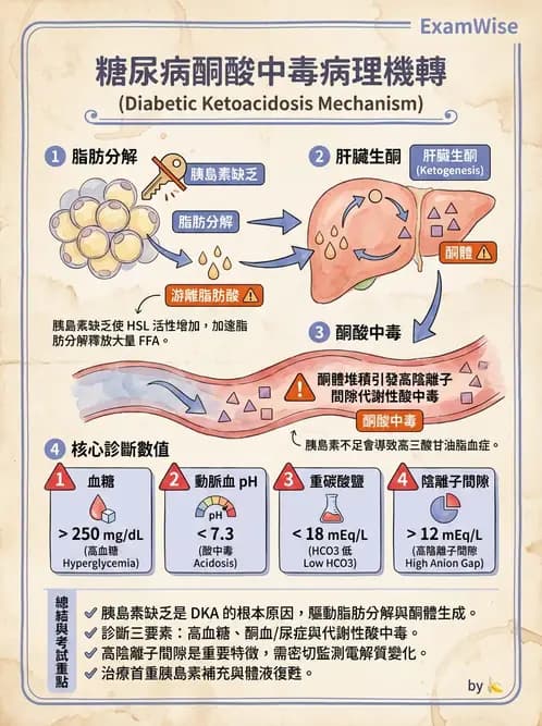 醫檢師 - 醣類代謝與糖尿病 - AI 圖文解析預覽