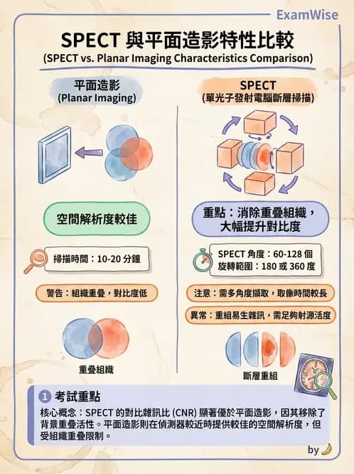 放射 - SPECT掃描參數、設備、衰減校正與QA - AI 圖文解析預覽