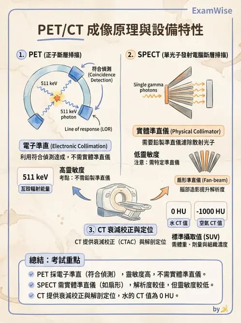 放射 - PET校正、影像重建與臨床操作 - AI 圖文解析預覽