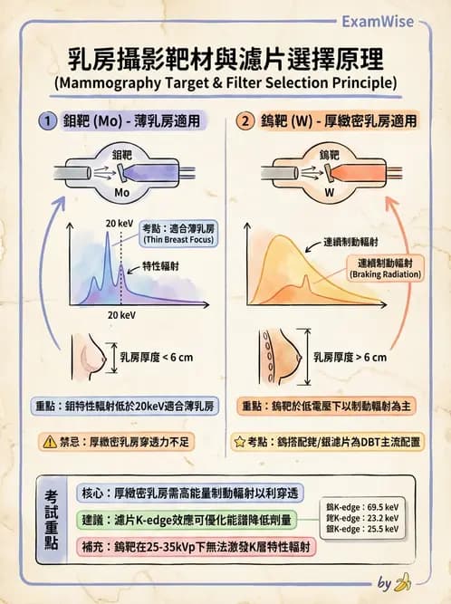 放射 - 乳房攝影裝置與影像品質 - AI 圖文解析預覽