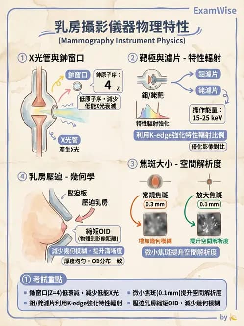 放射 - 乳房攝影裝置與影像品質 - AI 圖文解析預覽