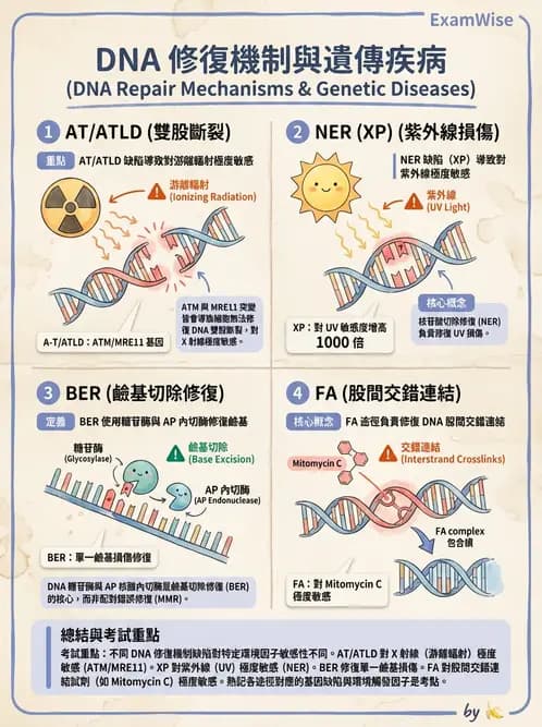 放射 - DNA傷害與修復 - AI 圖文解析預覽