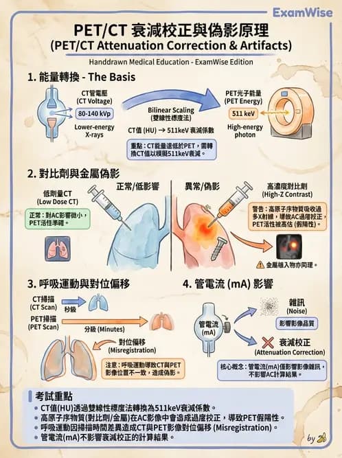 放射 - PET校正、影像重建與臨床操作 - AI 圖文解析預覽