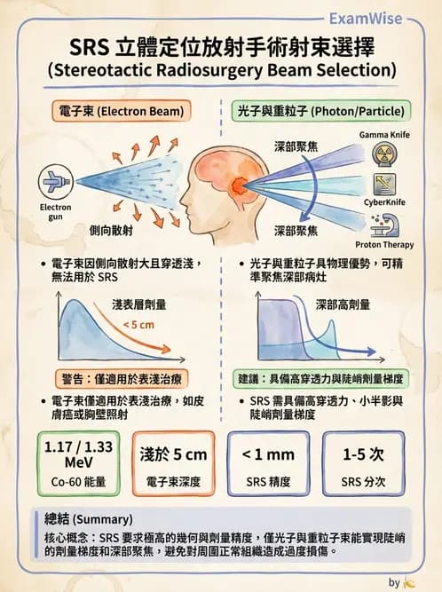 放射 - SRS/SRT設備與劑量物理 - AI 圖文解析預覽