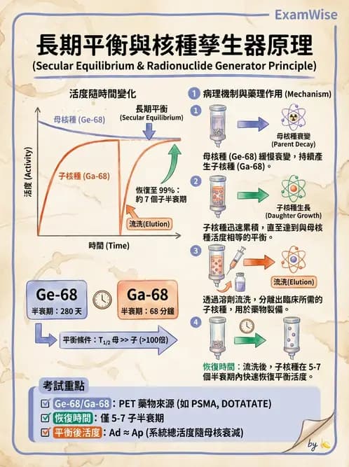 放射 - 核種生產與孳生器 - AI 圖文解析預覽