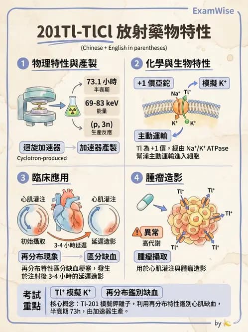 放射 - 心肌造影SPECT藥物 - AI 圖文解析預覽