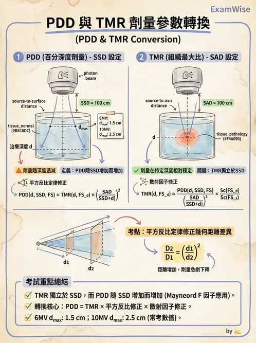 放射 - 劑量計算參數概念與轉換 - AI 圖文解析預覽