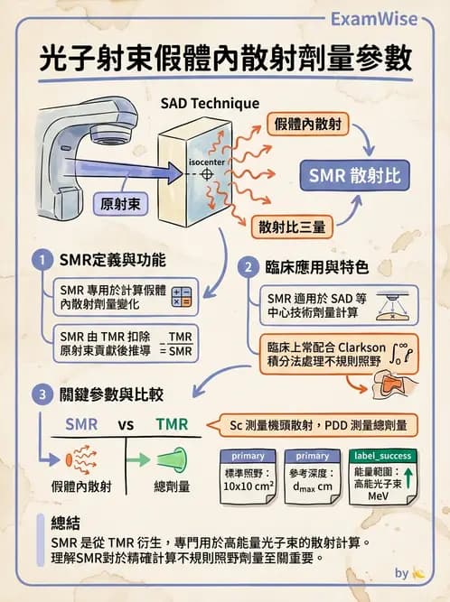 放射 - 深度劑量參數(PDD/TAR/TMR/TPR) - AI 圖文解析預覽