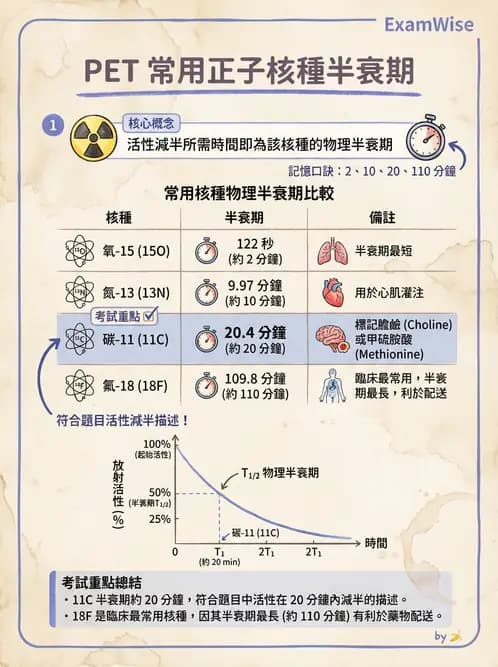 放射 - PET核種與儀器偵測原理 - AI 圖文解析預覽
