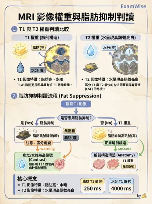 放射 - MRI脈衝序列與訊號技術 - AI 圖文解析預覽