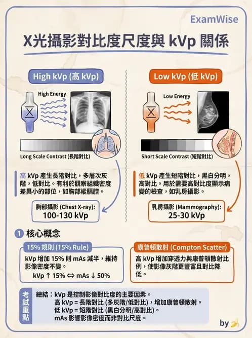 放射 - 曝光參數與散射線控制 - AI 圖文解析預覽