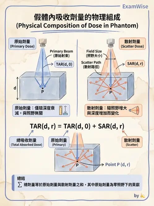放射 - 劑量增建、散射因子與假體量測 - AI 圖文解析預覽