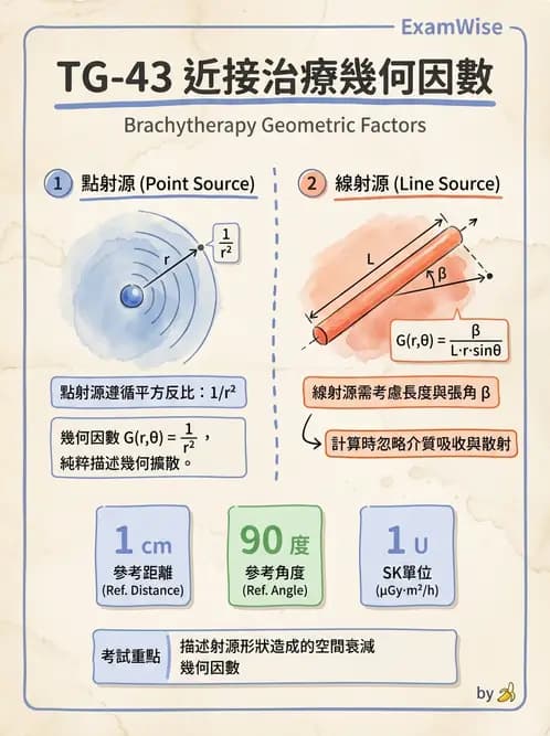放射 - 近接治療射源物理與劑量計算 - AI 圖文解析預覽
