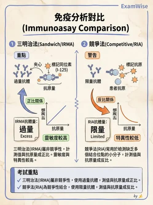 放射 - RIA與IRMA分析原理 - AI 圖文解析預覽