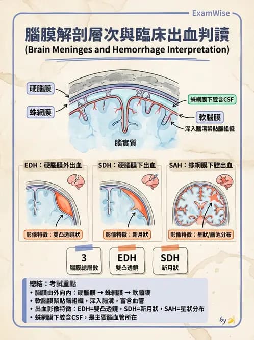 放射 - 腦幹、脊髓與腦室系統 - AI 圖文解析預覽