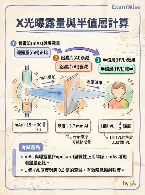 放射 - 曝光參數與散射線控制 - AI 圖文解析預覽