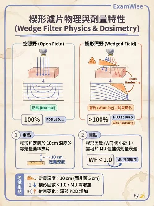放射 - 射束幾何、照野設計與楔形濾器 - AI 圖文解析預覽