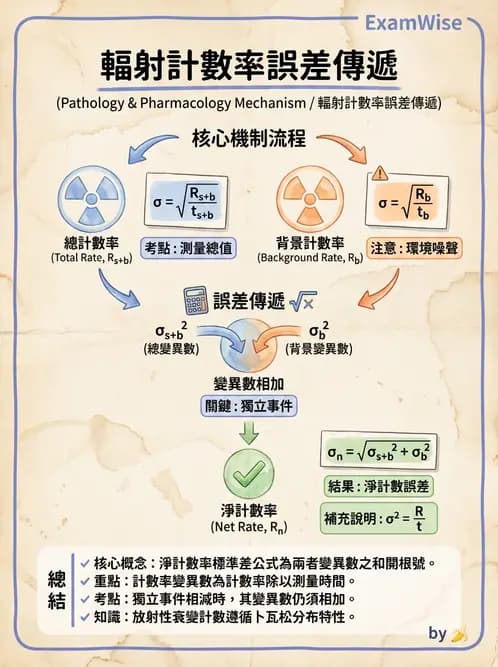 放射 - 核醫計數統計學 - AI 圖文解析預覽