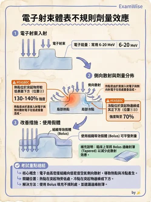放射 - 電子射束物理特性與劑量分布 - AI 圖文解析預覽