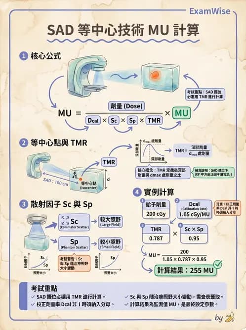 放射 - MU與治療時間計算 - AI 圖文解析預覽