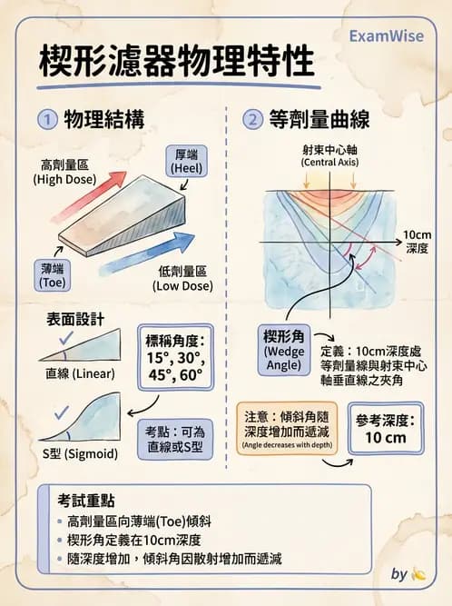 放射 - 射束幾何、照野設計與楔形濾器 - AI 圖文解析預覽