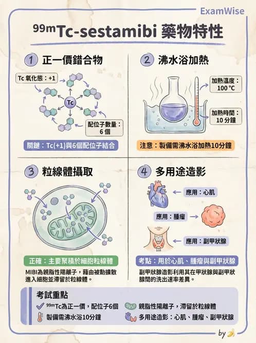放射 - 心肌造影SPECT藥物 - AI 圖文解析預覽