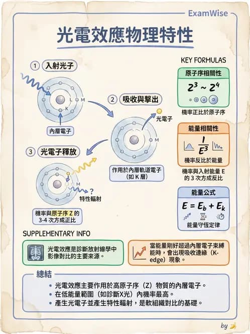 放射 - 光子作用機制 - AI 圖文解析預覽