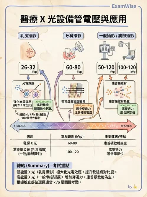 放射 - 乳房攝影裝置與影像品質 - AI 圖文解析預覽
