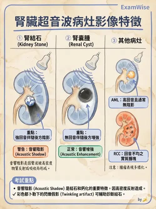 放射 - 腎臟血管與其他超音波 - AI 圖文解析預覽