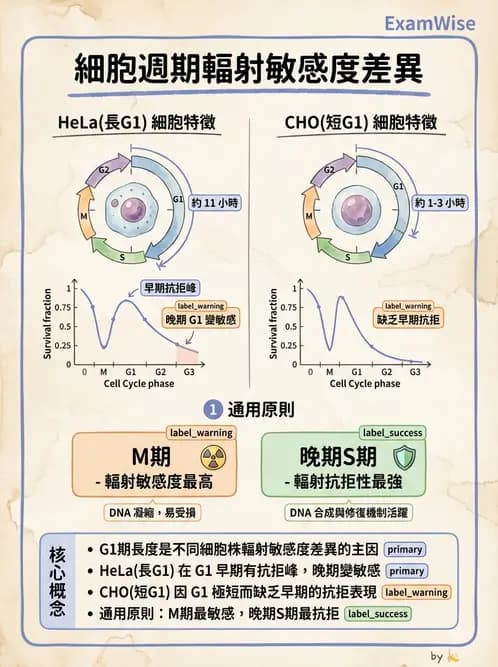 放射 - 細胞存活曲線與週期 - AI 圖文解析預覽