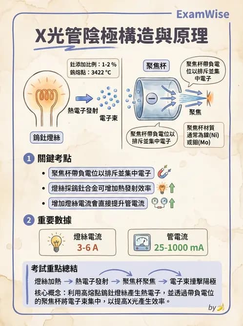 放射 - X光產生原理與管球設備 - AI 圖文解析預覽