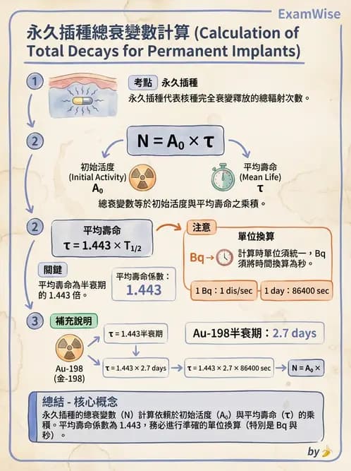 放射 - 放射性活度與衰變計算 - AI 圖文解析預覽