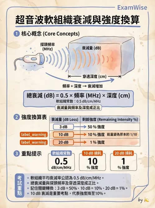 放射 - 超音波物理與換能器 - AI 圖文解析預覽