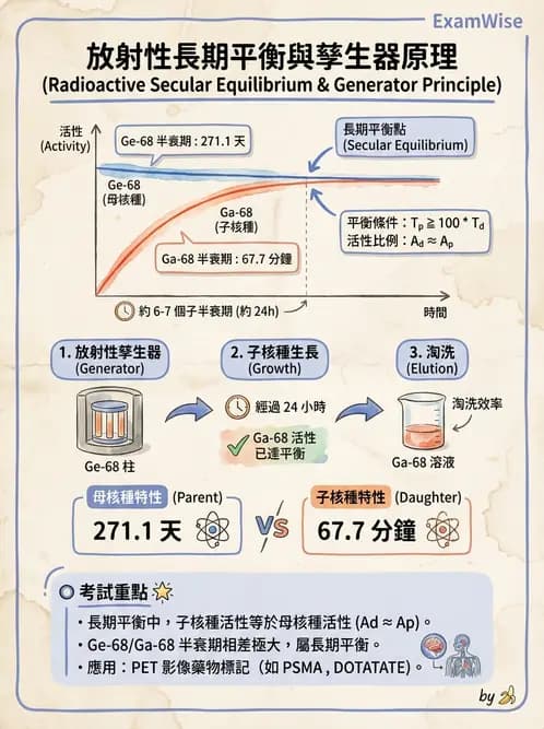放射 - 核種生產與孳生器 - AI 圖文解析預覽