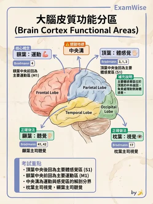 放射 - 大腦皮質與神經細胞 - AI 圖文解析預覽