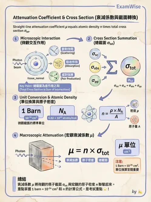 放射 - 光子衰減與係數計算 - AI 圖文解析預覽